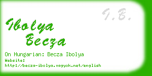 ibolya becza business card